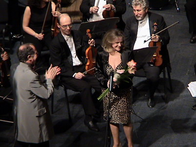 Eva Pilarová s Petrem Mackem po koncertě v MDM